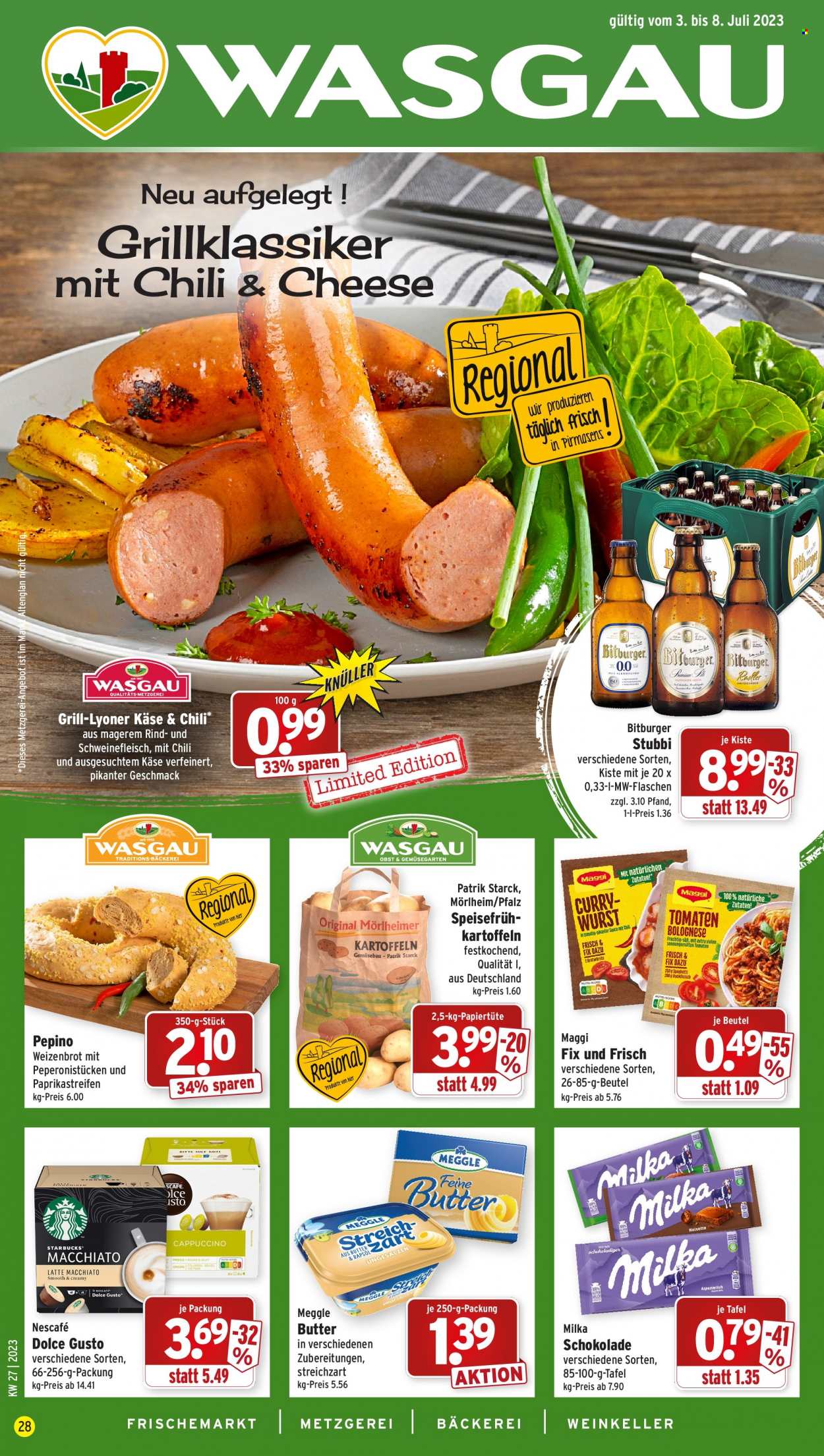 Wasgau Prospekte  - 3.07.2023 - 8.07.2023. Seite 1