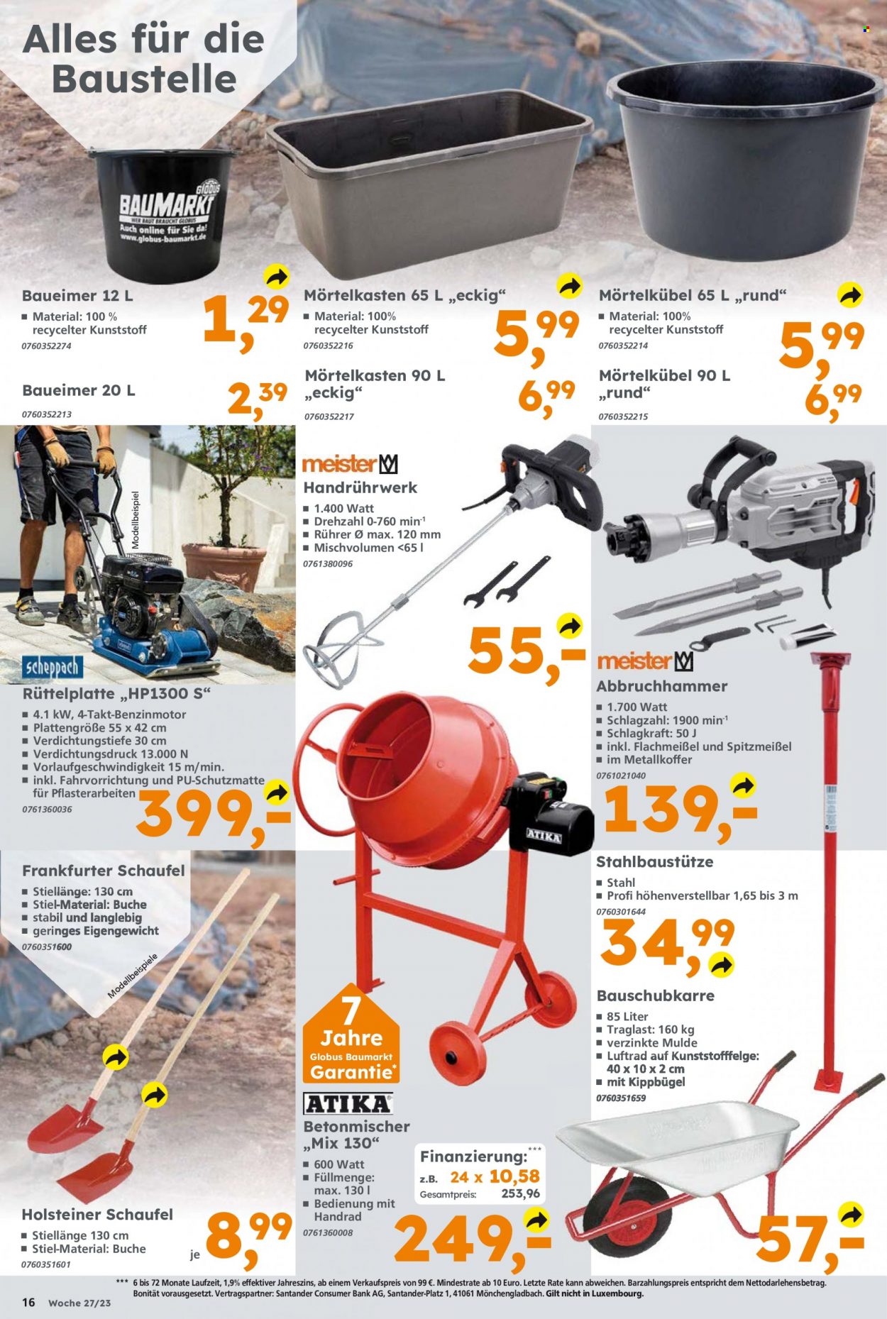 Globus Baumarkt Prospekte  - 3.07.2023 - 8.07.2023. Seite 16