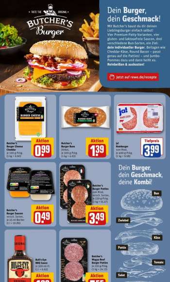 thumbnail - Butcher's Burger Cheese Cheddar je 100 - g Pckg ( kg = 9.90