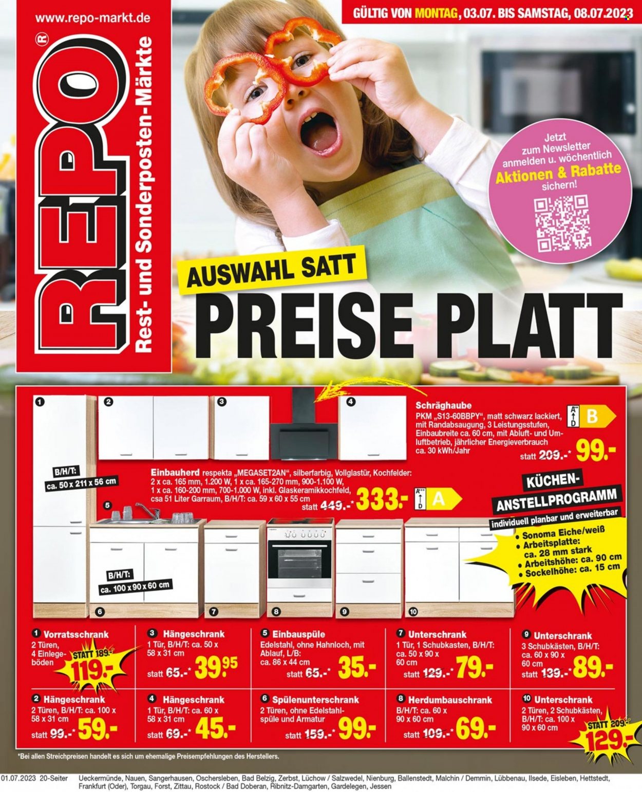 Repo Prospekte  - 3.07.2023 - 8.07.2023. Seite 1
