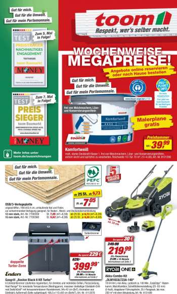 Prospekte toom Baumarkt - 8.07.2023 - 14.07.2023.