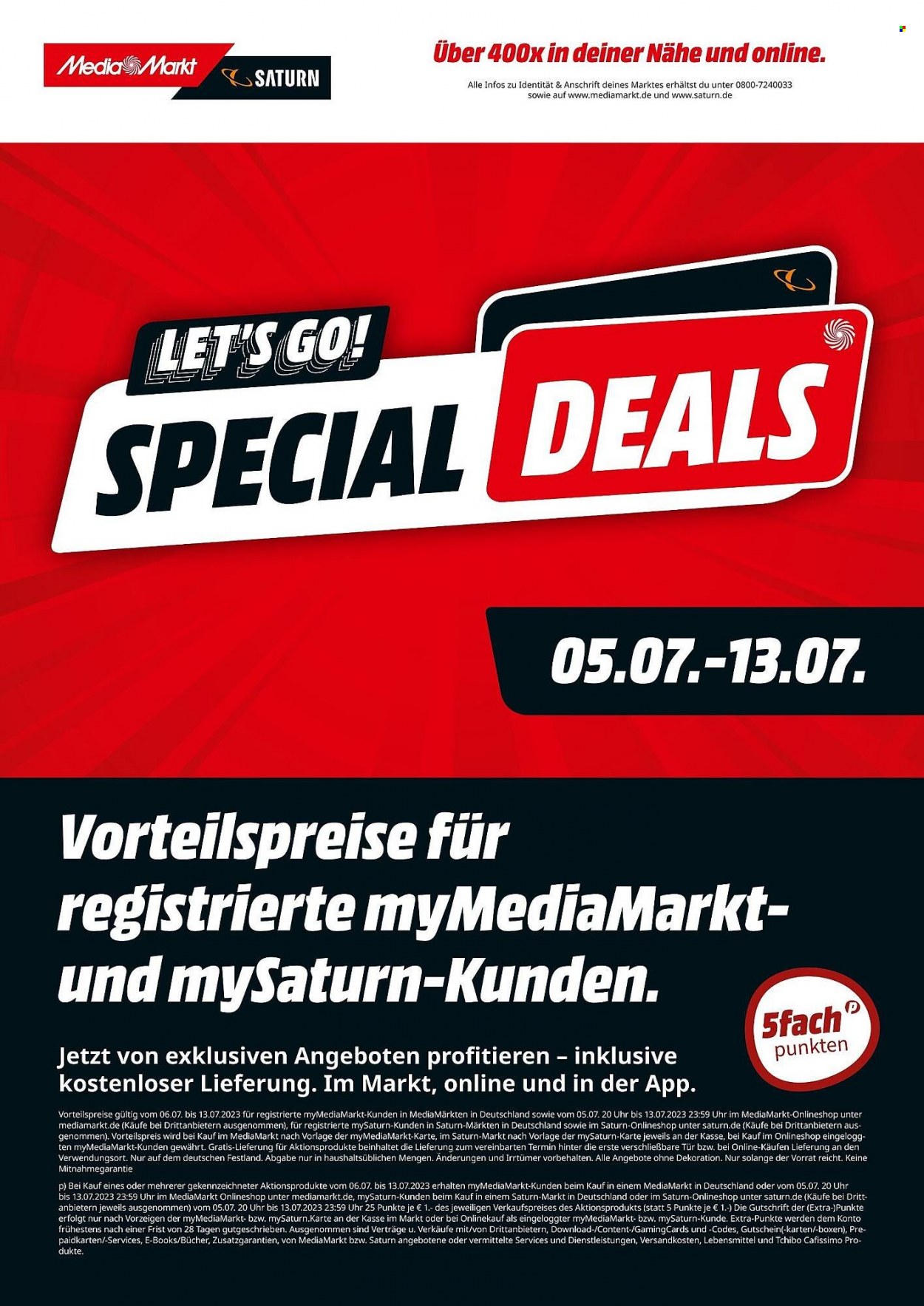 MediaMarkt Prospekte  - 5.07.2023 - 13.07.2023. Seite 1