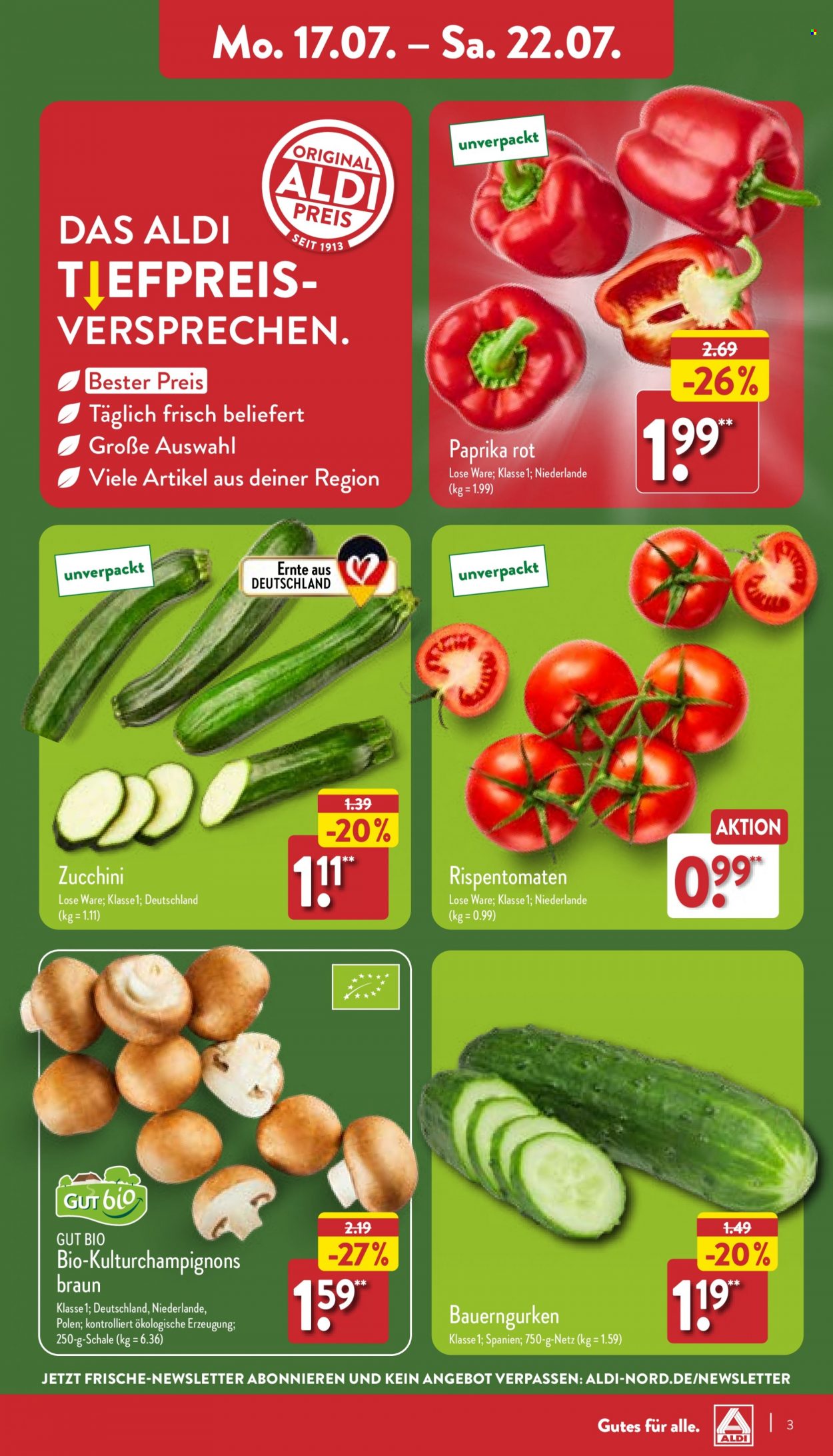 ALDI Nord Prospekte  - 17.07.2023 - 22.07.2023. Seite 3
