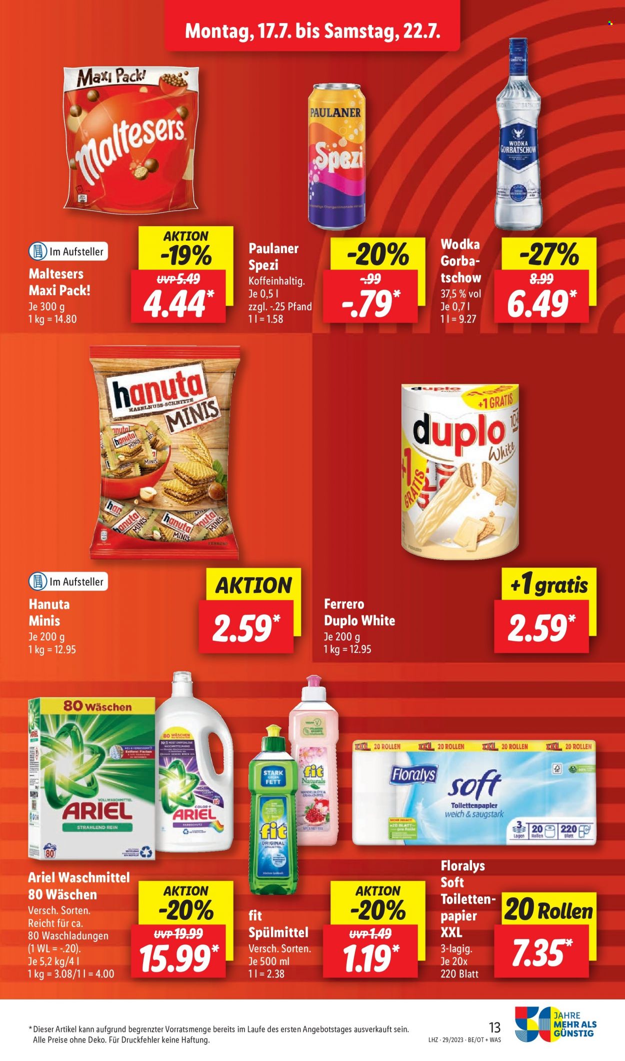 Lidl Prospekte  - 17.07.2023 - 22.07.2023. Seite 13