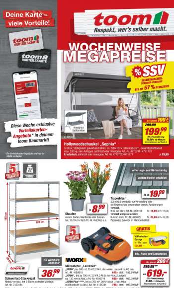 Prospekte toom Baumarkt - 15.07.2023 - 21.07.2023.