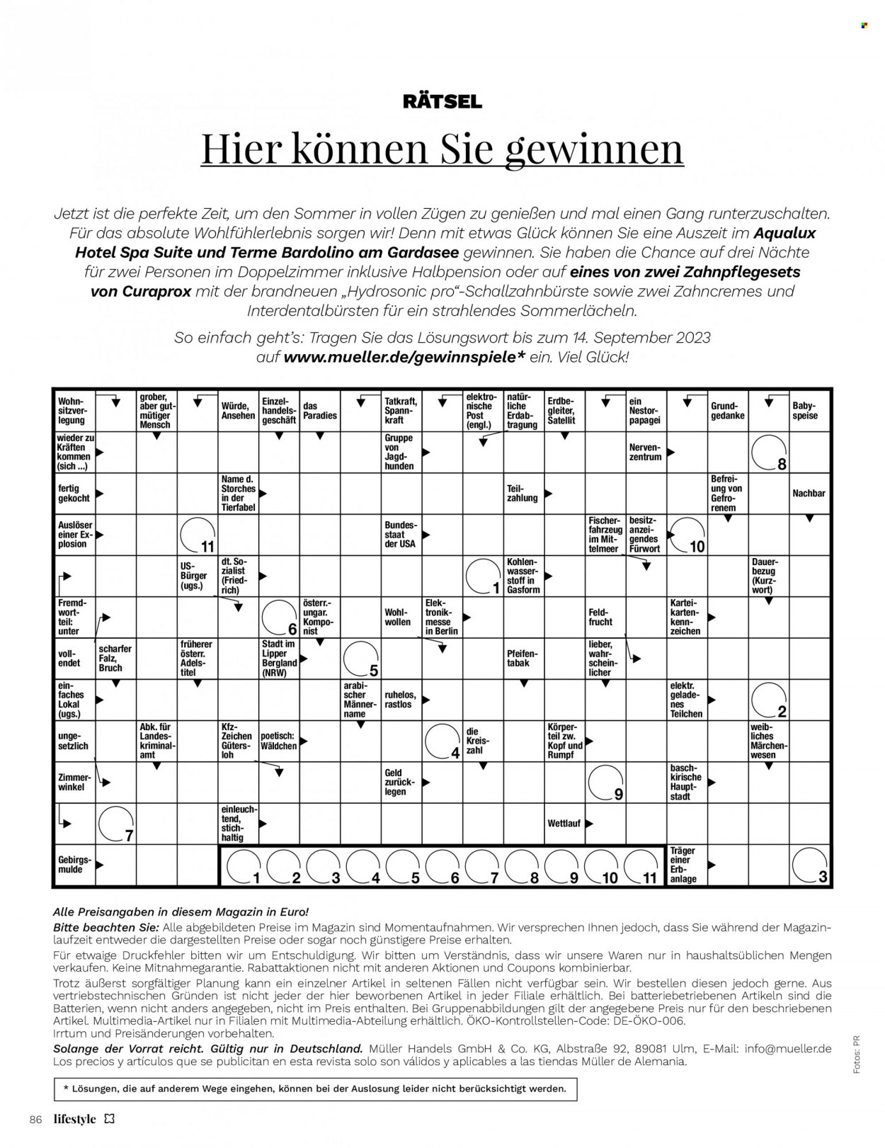 Müller Prospekte  - 14.07.2023 - 31.08.2023. Seite 86
