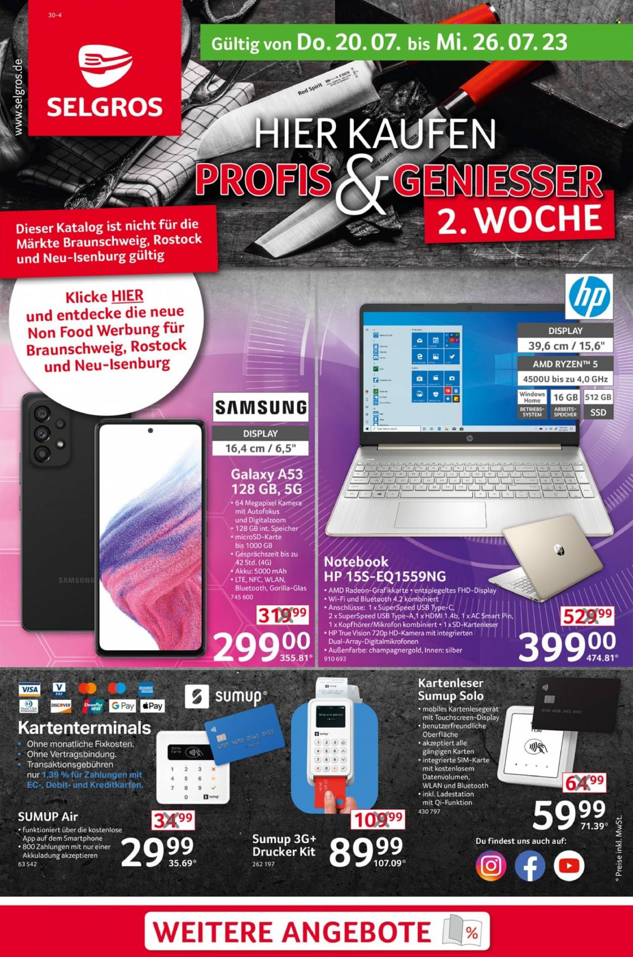 Selgros Prospekte  - 20.07.2023 - 26.07.2023. Seite 1