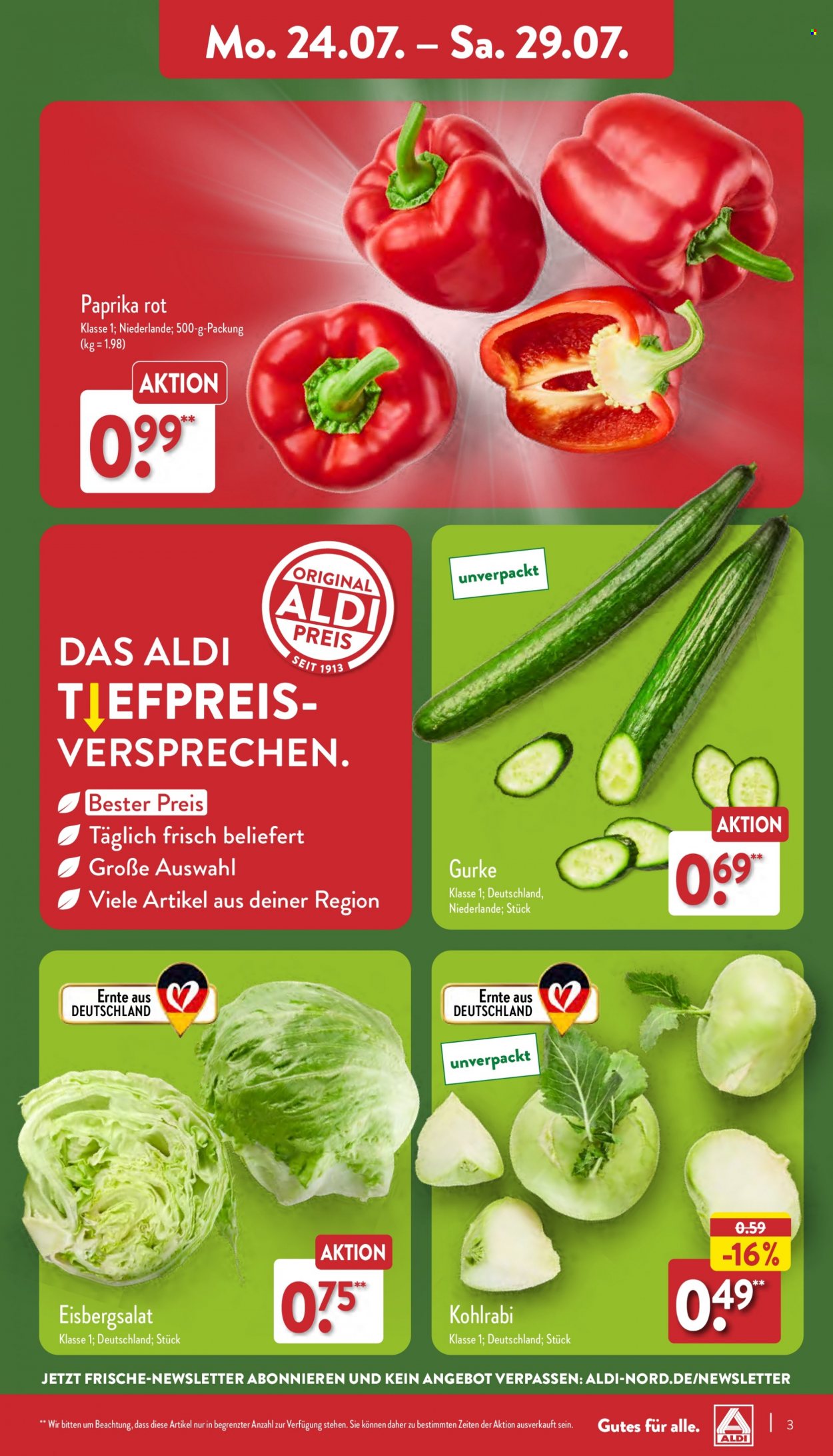 ALDI Nord Prospekte  - 24.07.2023 - 29.07.2023. Seite 3