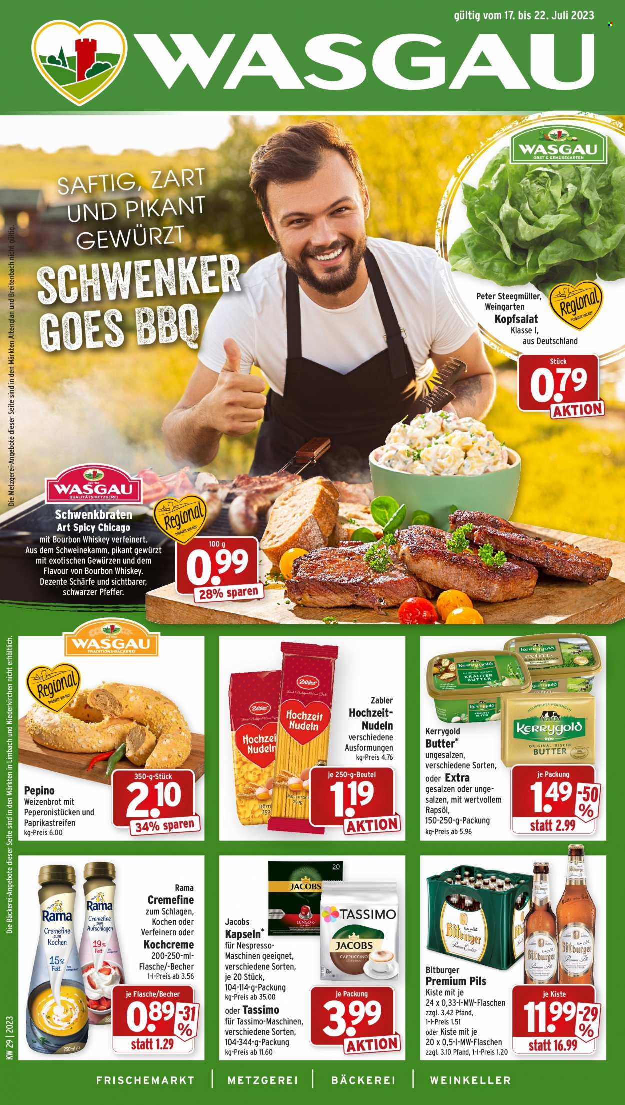Wasgau Prospekte  - 17.07.2023 - 22.07.2023. Seite 1