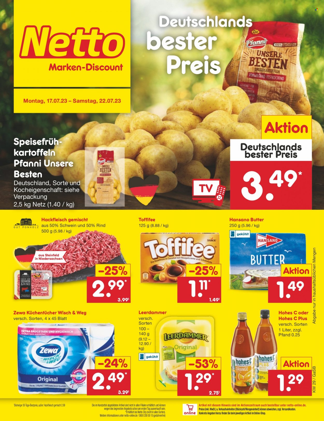Netto Marken-Discount Prospekte  - 17.07.2023 - 22.07.2023. Seite 1