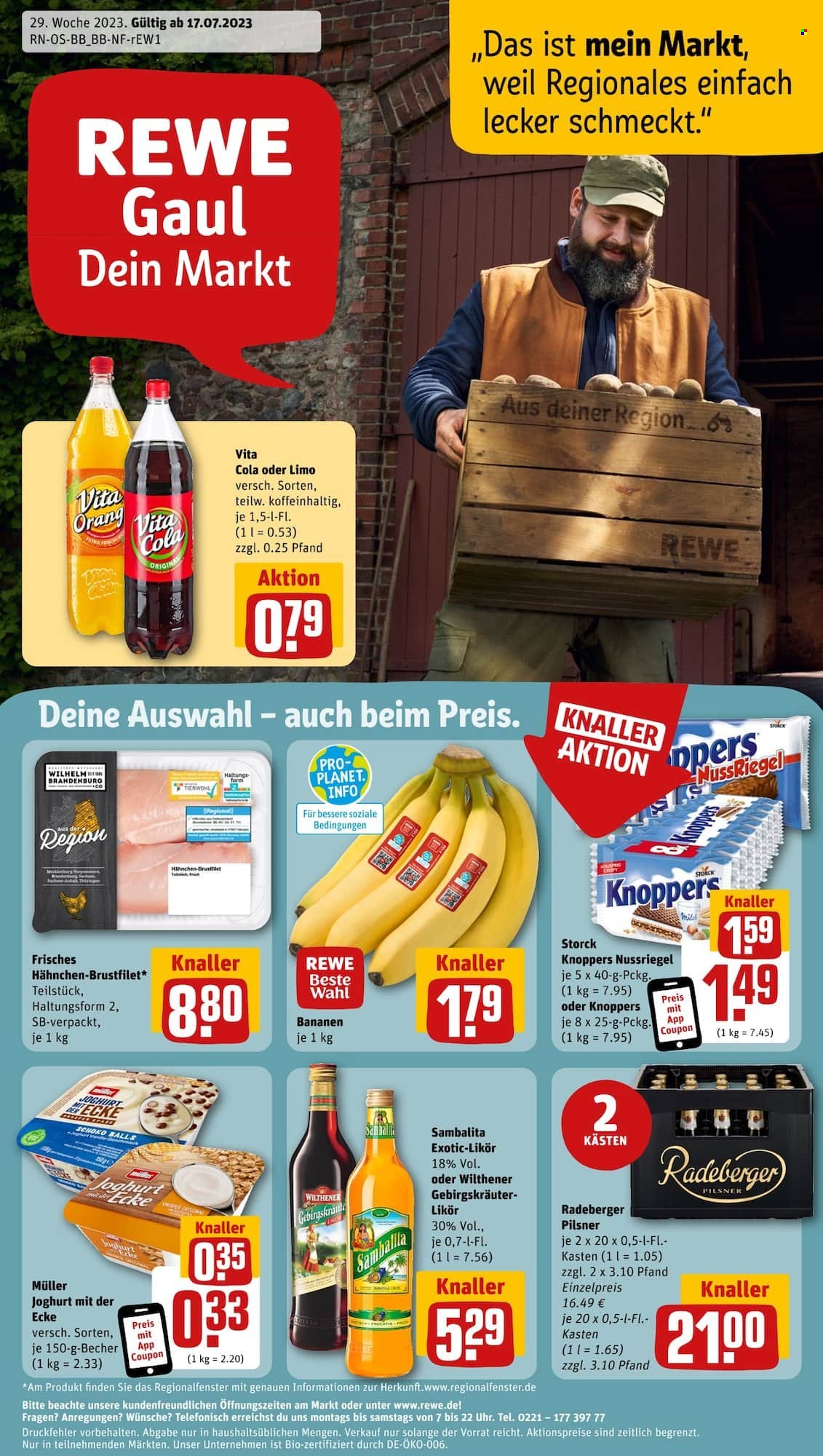 REWE Prospekte  - 17.07.2023 - 22.07.2023. Seite 1