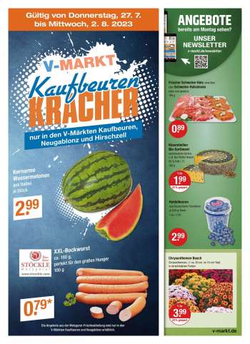 Prospekte V-Markt - 27.07.2023 - 2.08.2023.