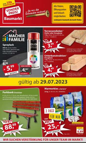 Prospekte Sonderpreis-Baumarkt - 29.07.2023 - 4.08.2023.