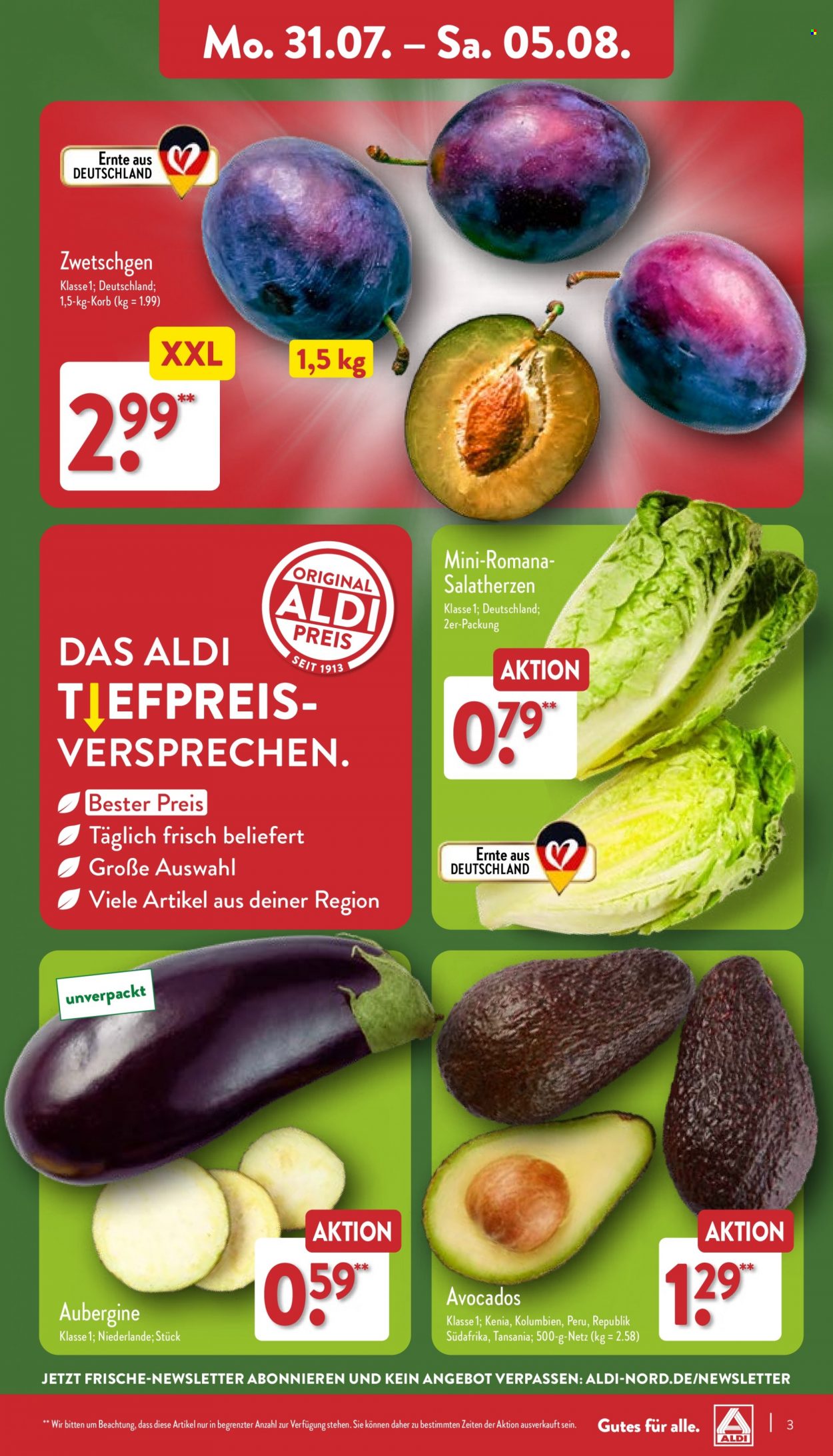 ALDI Nord Prospekte  - 31.07.2023 - 5.08.2023. Seite 3