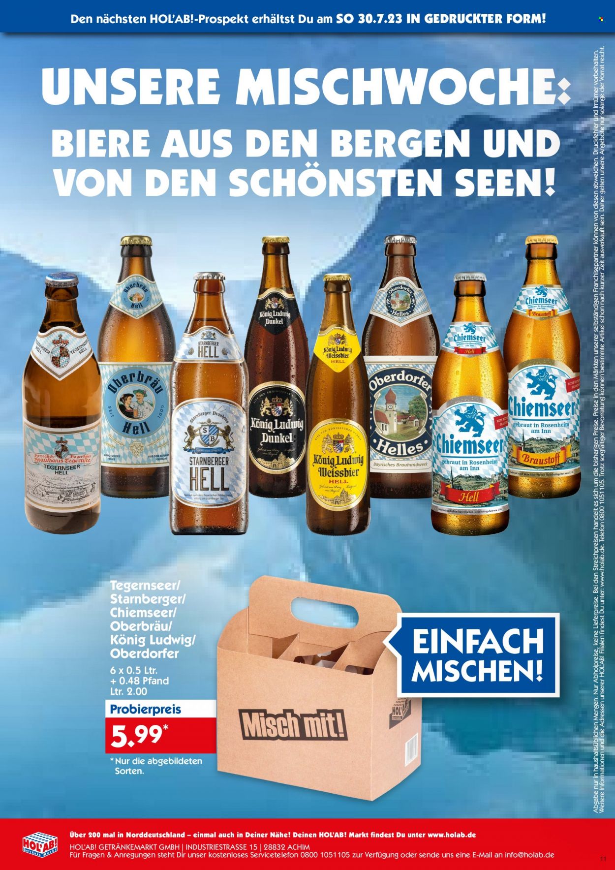 Hol'ab! Getränkemarkt Prospekte  - 24.07.2023 - 29.07.2023. Seite 11