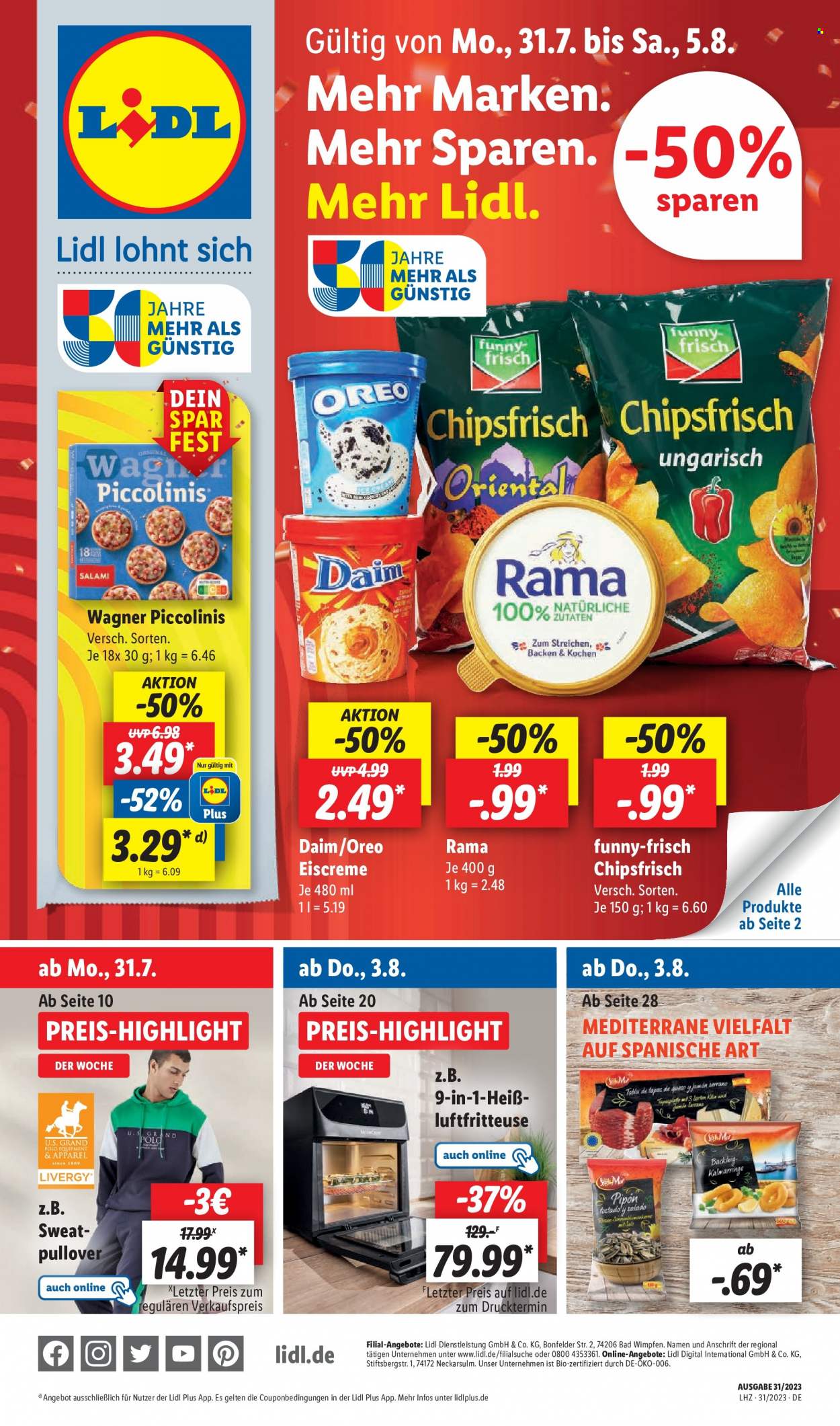 Lidl Prospekte  - 31.07.2023 - 5.08.2023. Seite 1