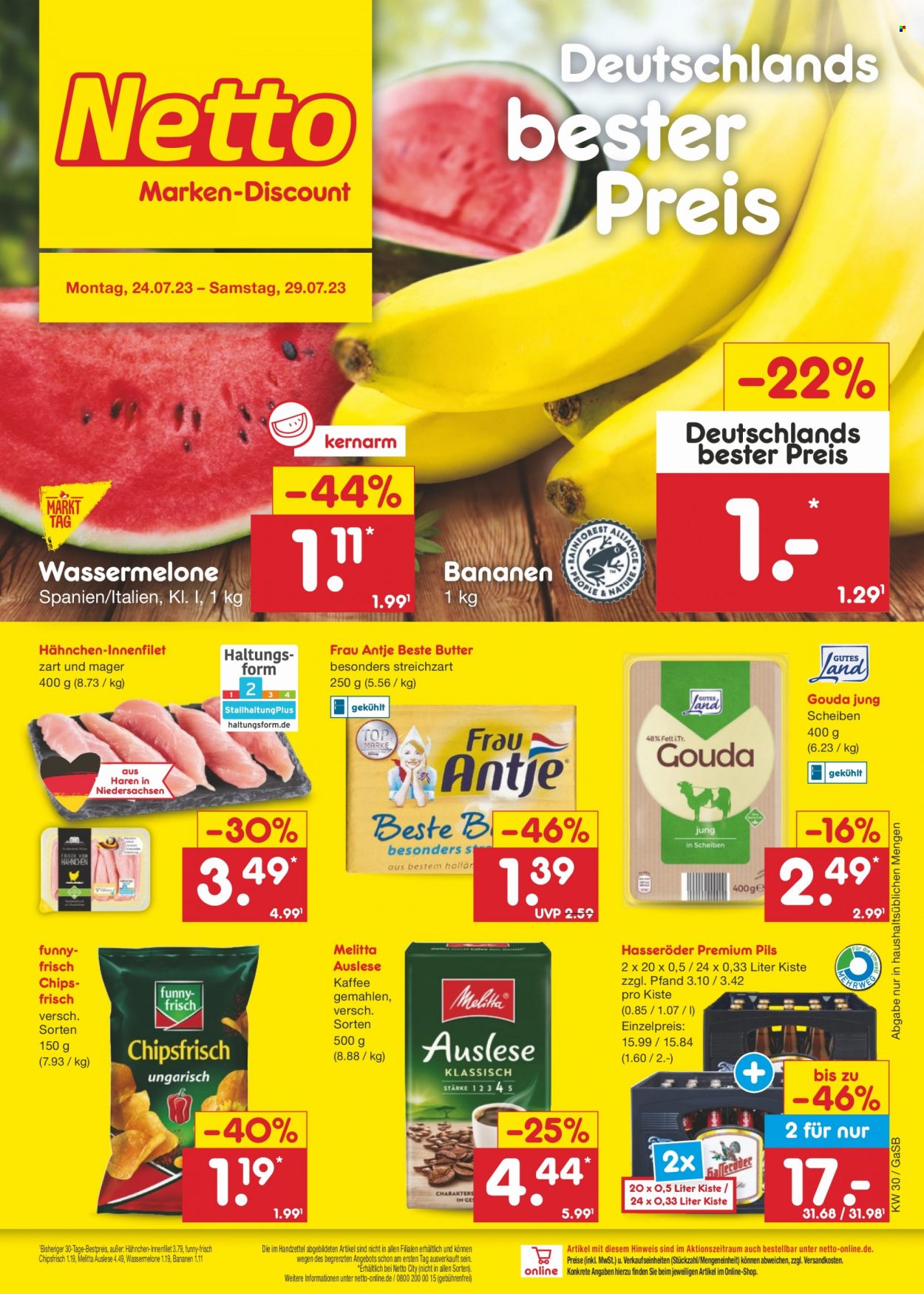Netto Marken-Discount Prospekte  - 24.07.2023 - 29.07.2023. Seite 1