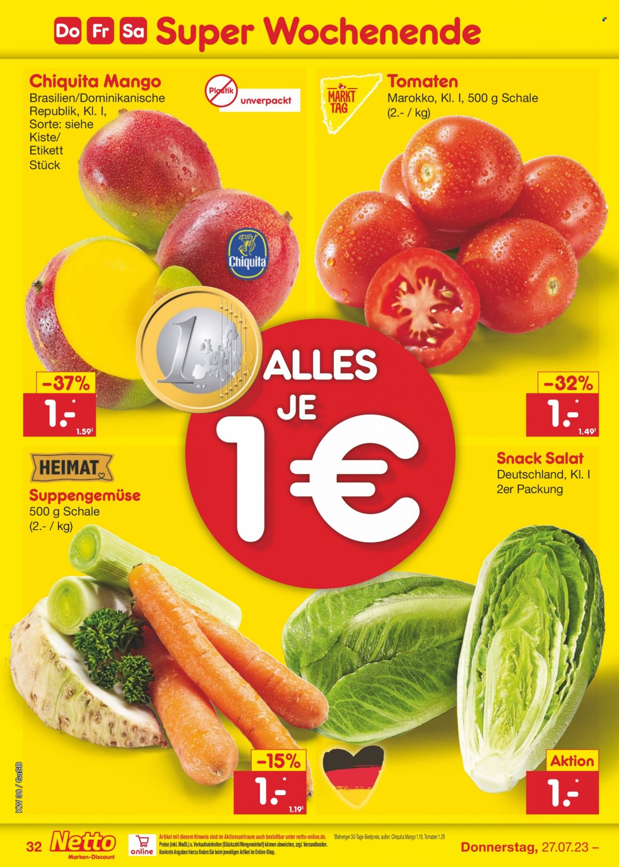 Netto Marken-Discount Prospekte  - 24.07.2023 - 29.07.2023. Seite 32