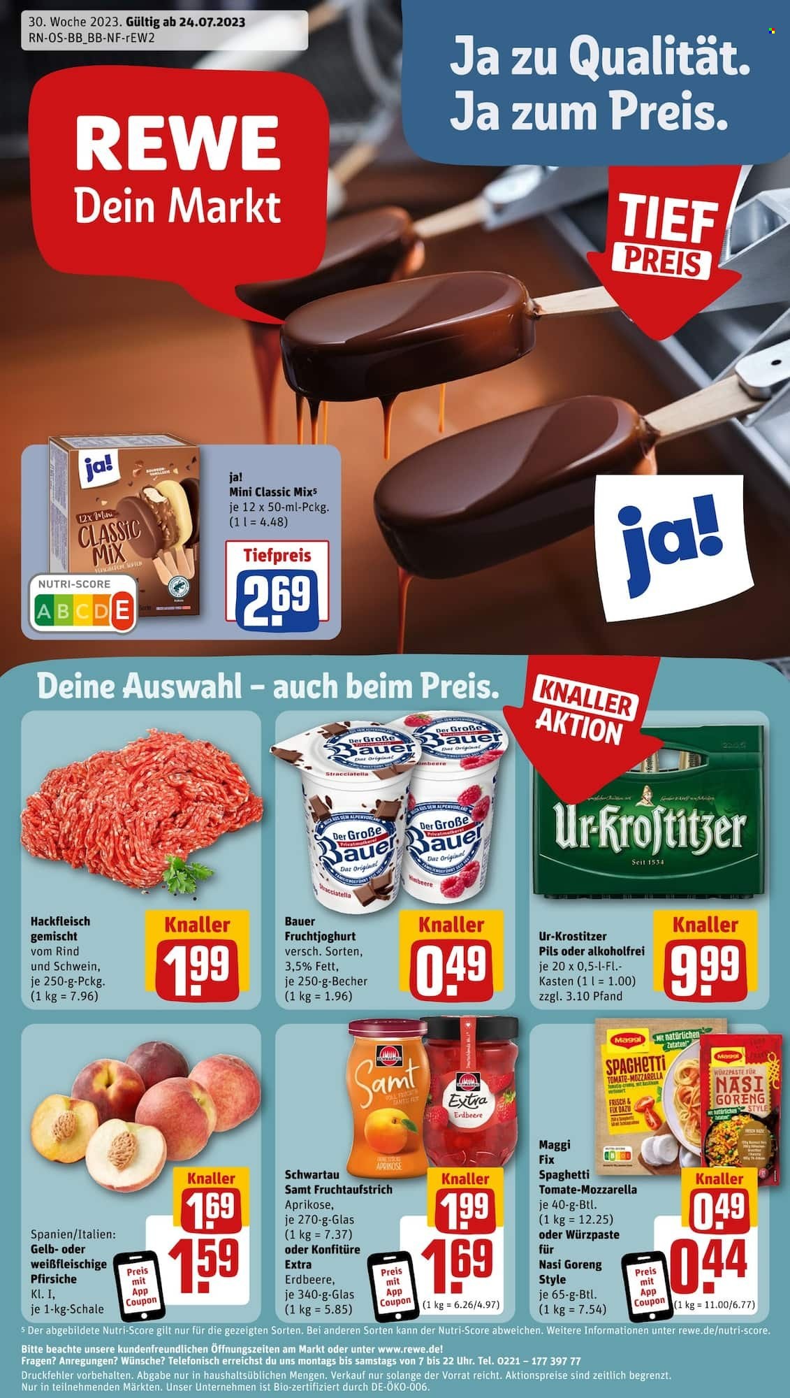 REWE Prospekte  - 24.07.2023 - 29.07.2023. Seite 1