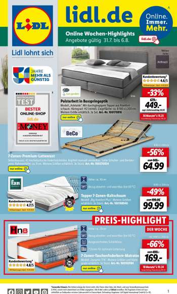 Prospekte Lidl - 31.07.2023 - 6.08.2023.
