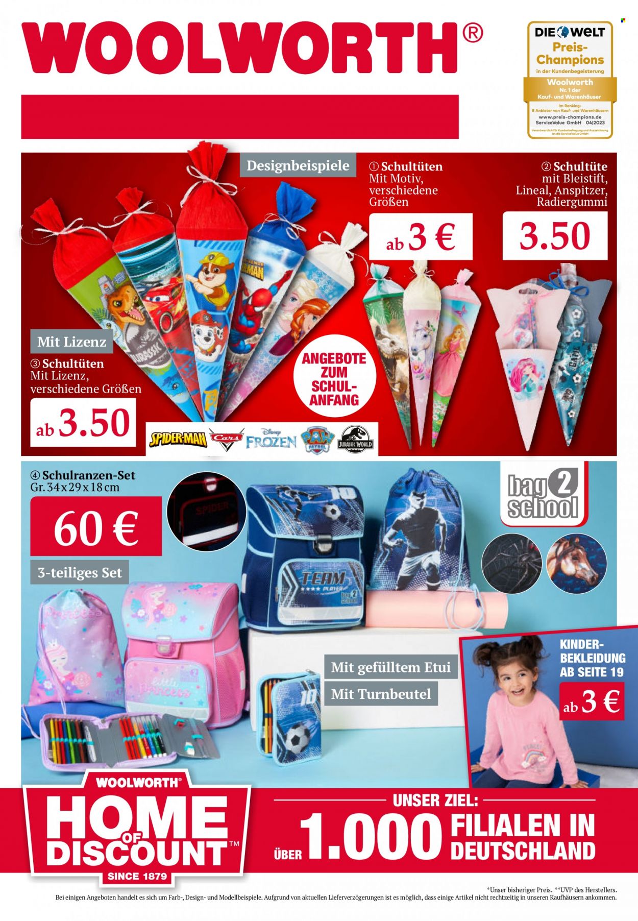 Woolworth Prospekte  - 17.08.2023 - 31.08.2023. Seite 1