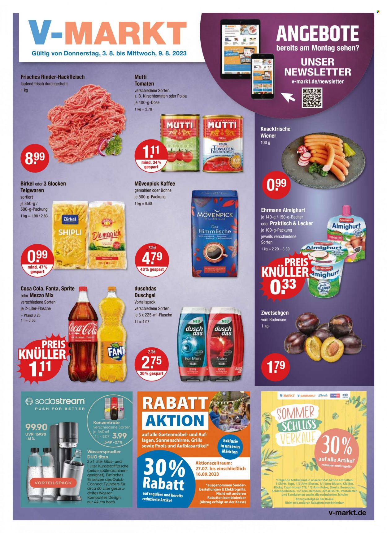 V-Markt Prospekte  - 3.08.2023 - 9.08.2023. Seite 1