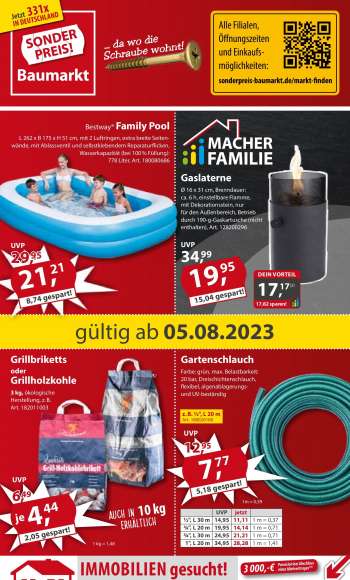 Prospekte Sonderpreis-Baumarkt - 5.08.2023 - 11.08.2023.