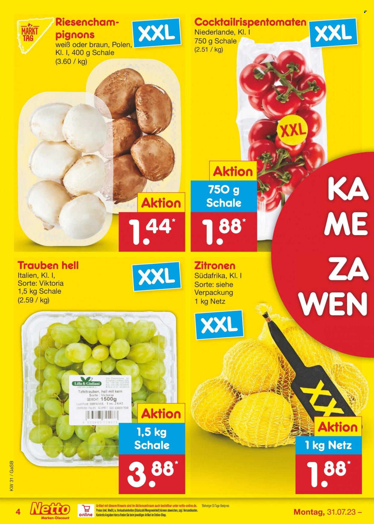 Netto Marken-Discount Prospekte  - 31.07.2023 - 5.08.2023. Seite 4