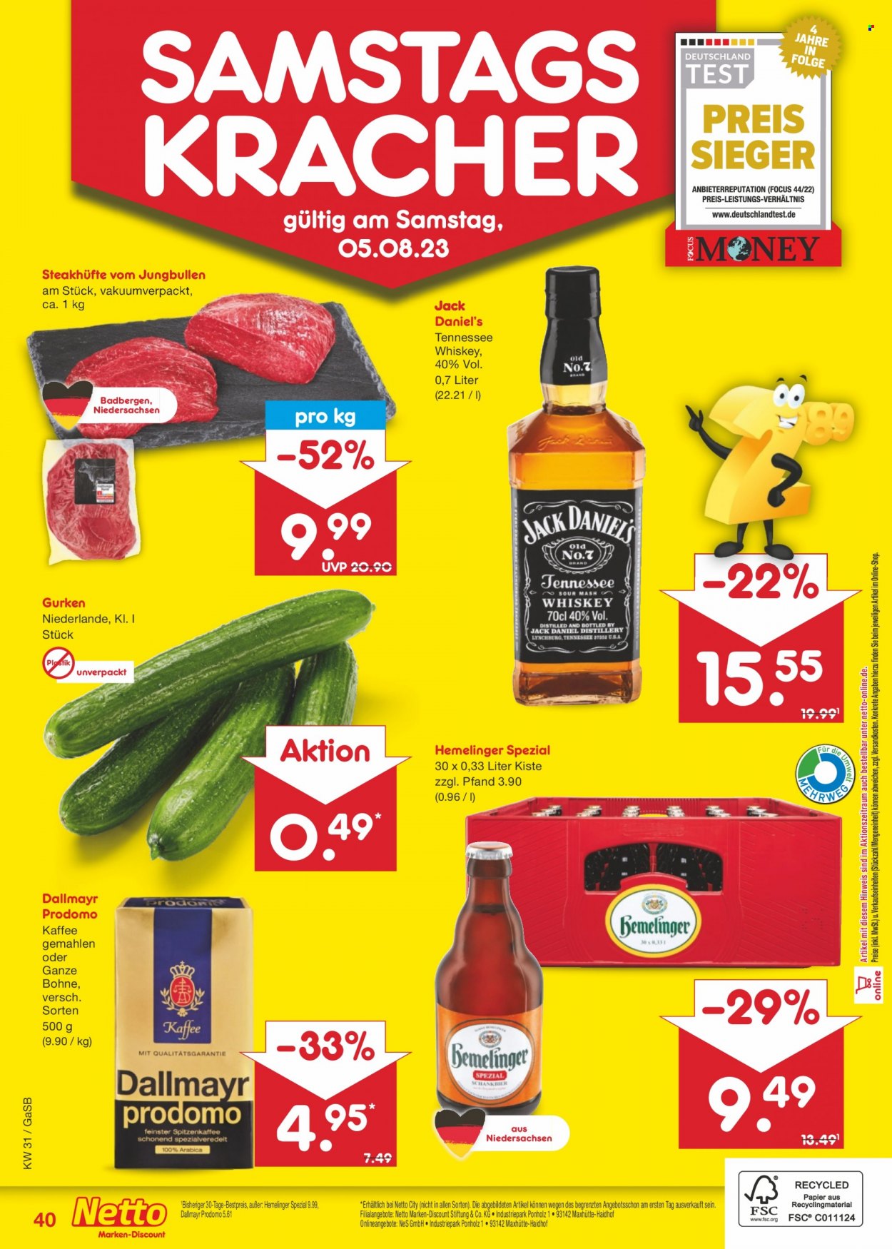 Netto Marken-Discount Prospekte  - 31.07.2023 - 5.08.2023. Seite 44
