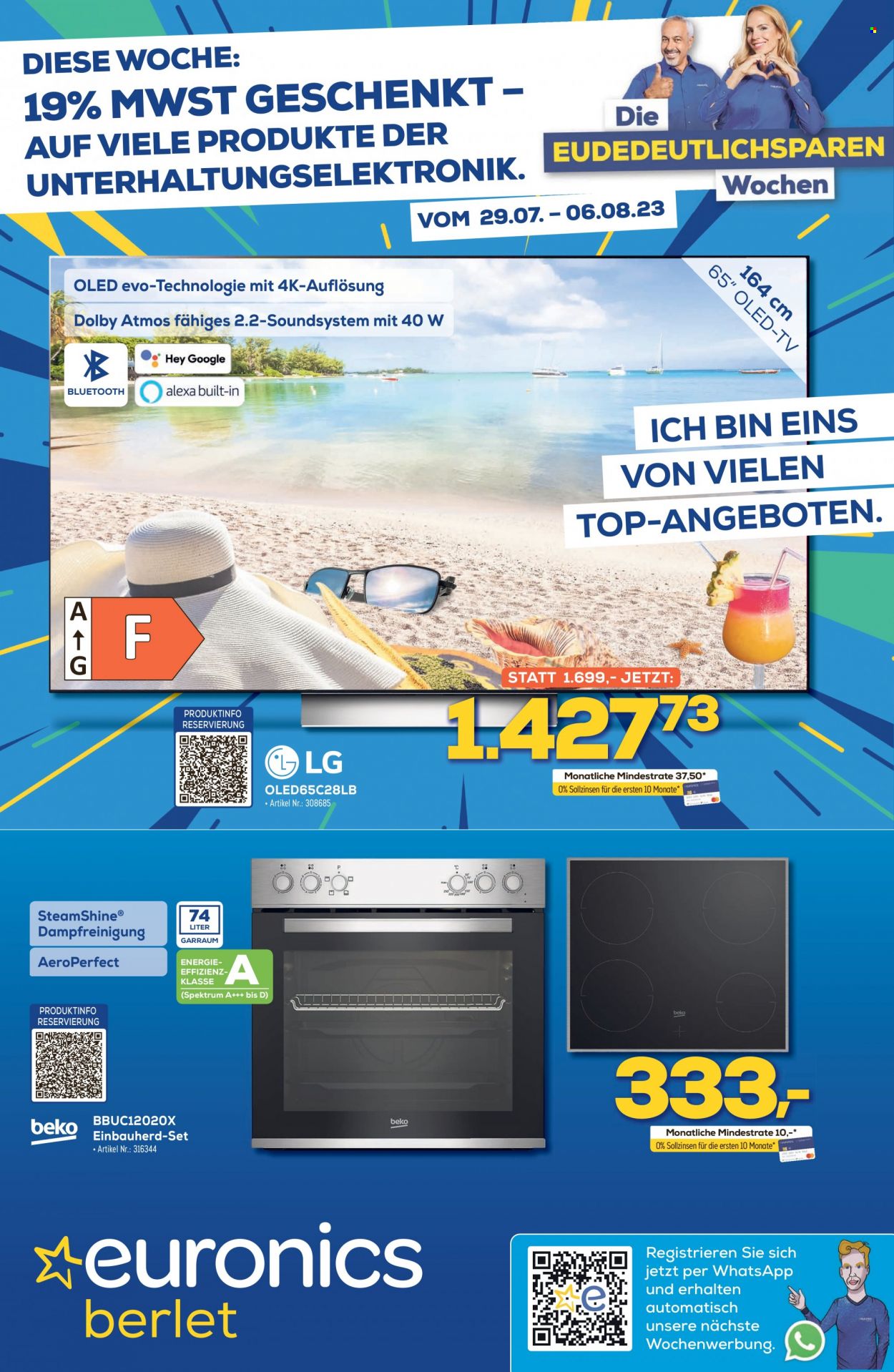 Euronics Prospekte  - 29.07.2023 - 4.08.2023. Seite 1