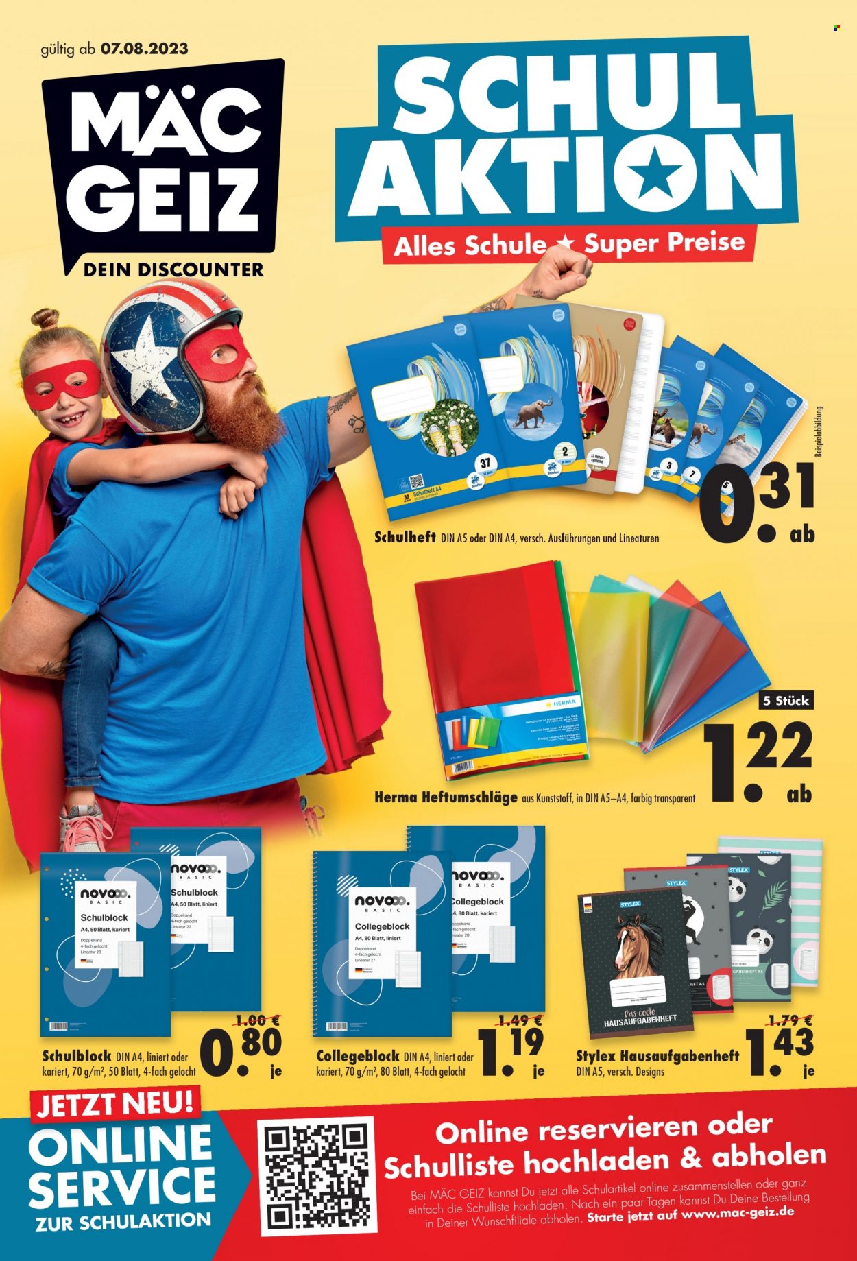Mäc-Geiz Prospekte  - 7.08.2023 - 13.08.2023. Seite 1