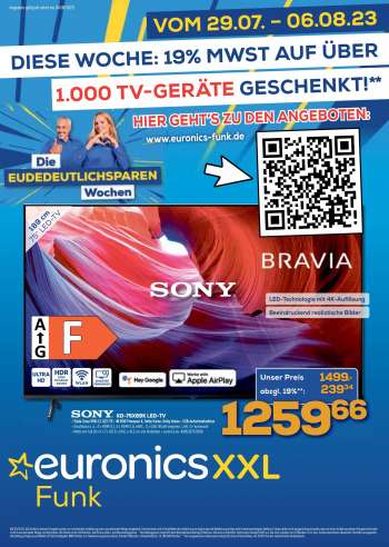 Prospekte Euronics - 30.07.2023 - 4.08.2023.