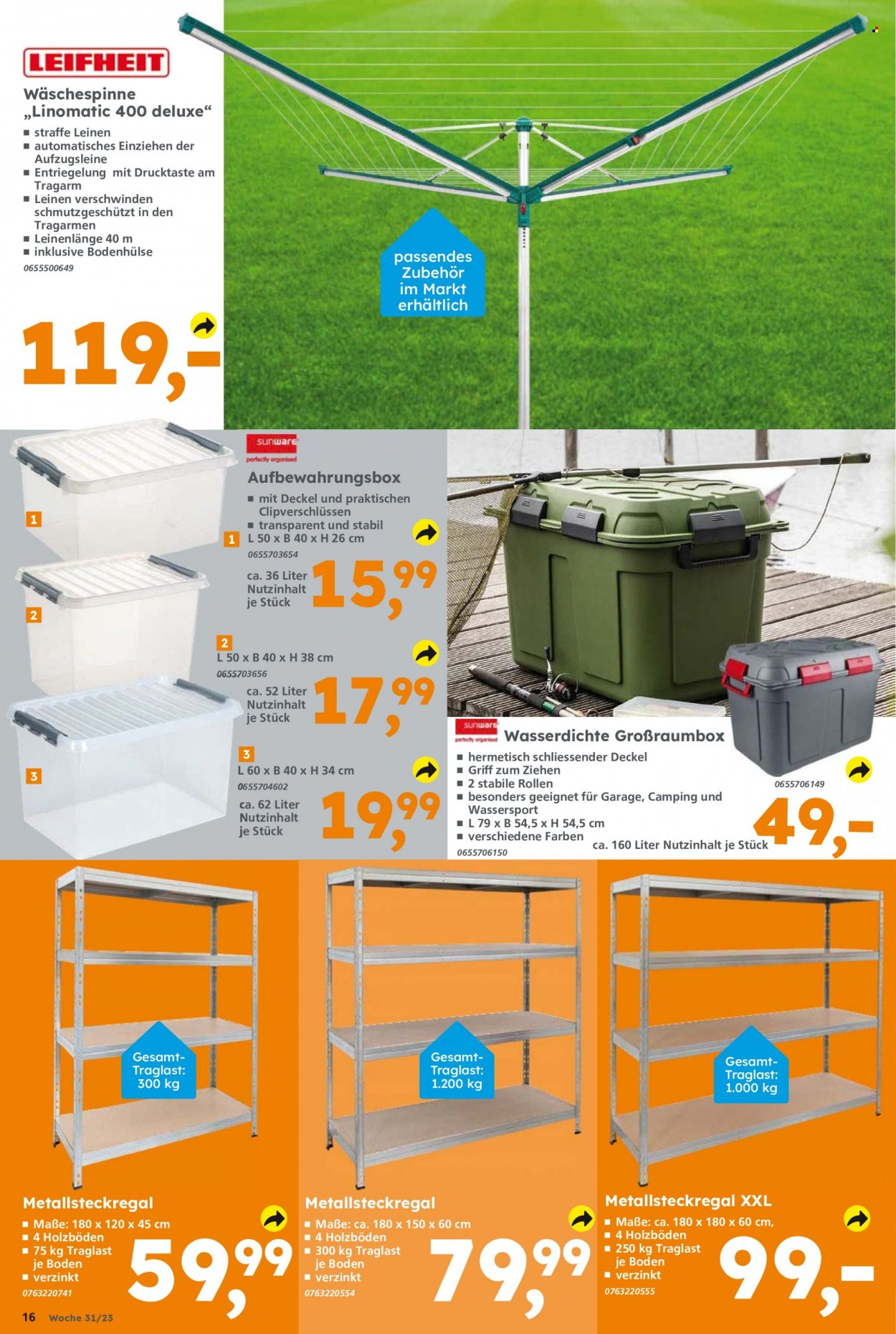 Globus Baumarkt Prospekte  - 31.07.2023 - 5.08.2023. Seite 16