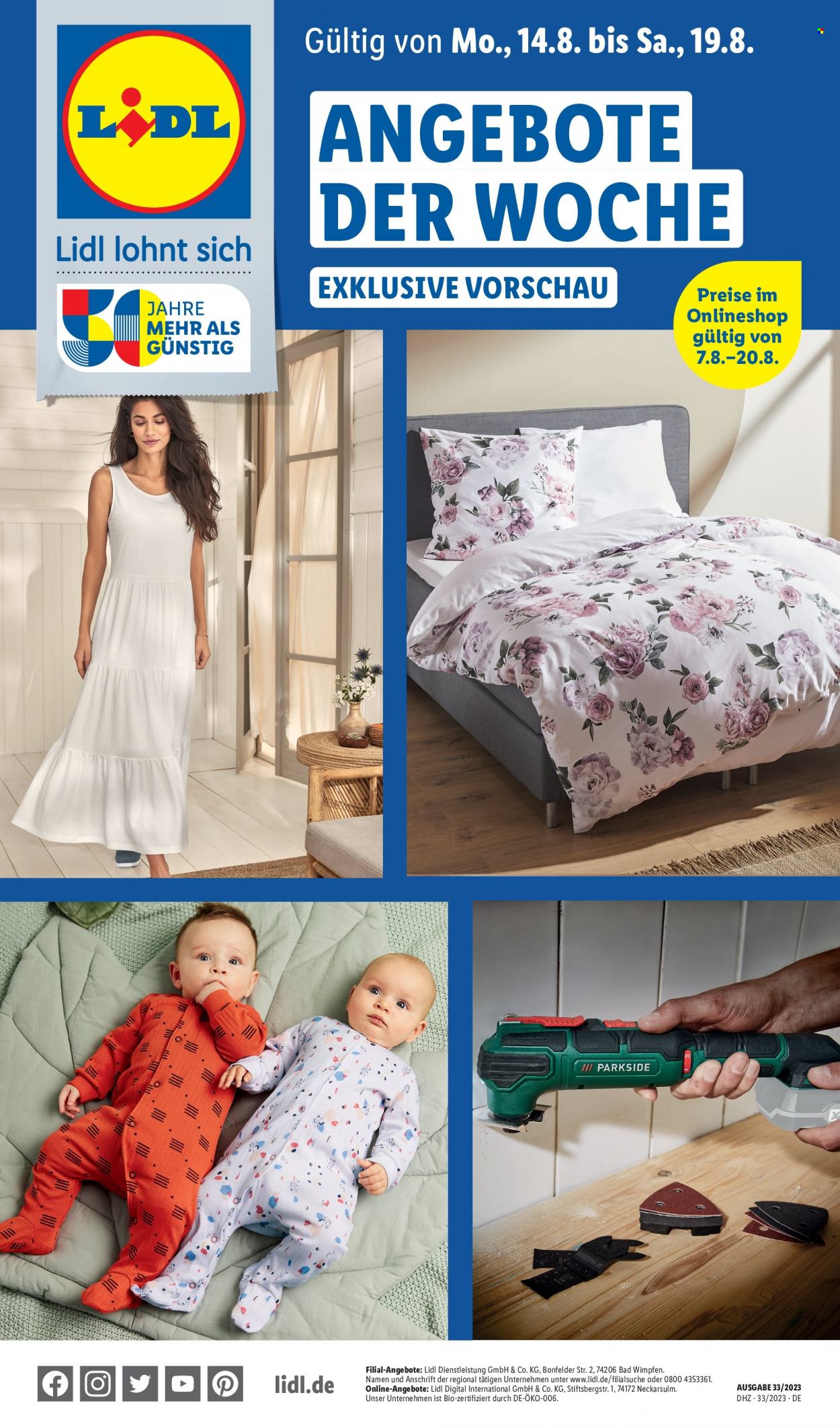 Lidl Prospekte  - 14.08.2023 - 19.08.2023. Seite 1