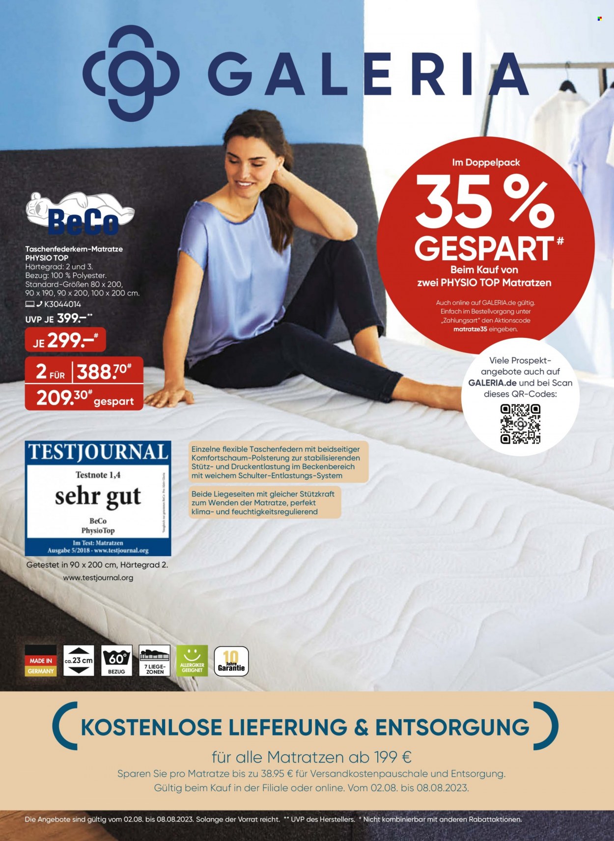 GALERIA Karstadt Kaufhof Prospekte  - 2.08.2023 - 8.08.2023. Seite 1