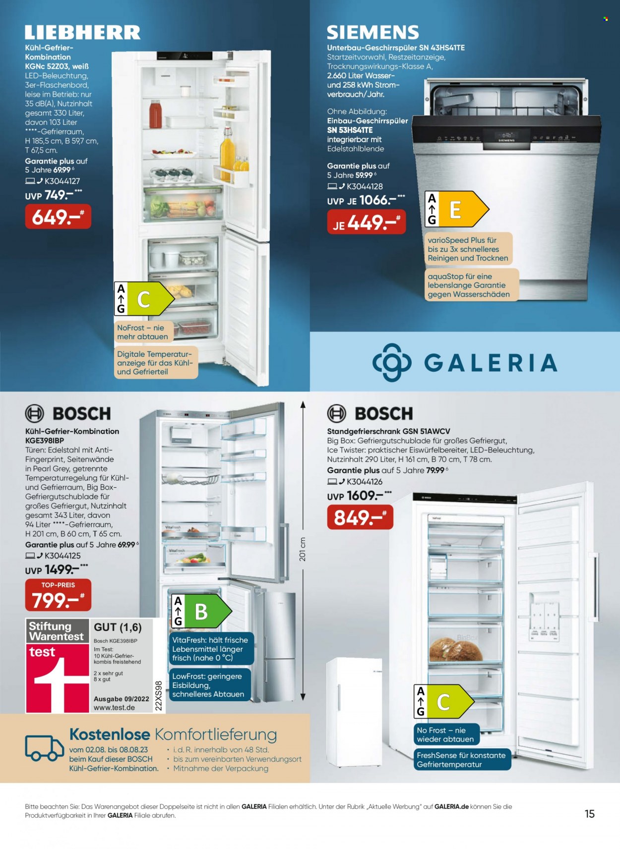 GALERIA Karstadt Kaufhof Prospekte  - 2.08.2023 - 8.08.2023. Seite 15