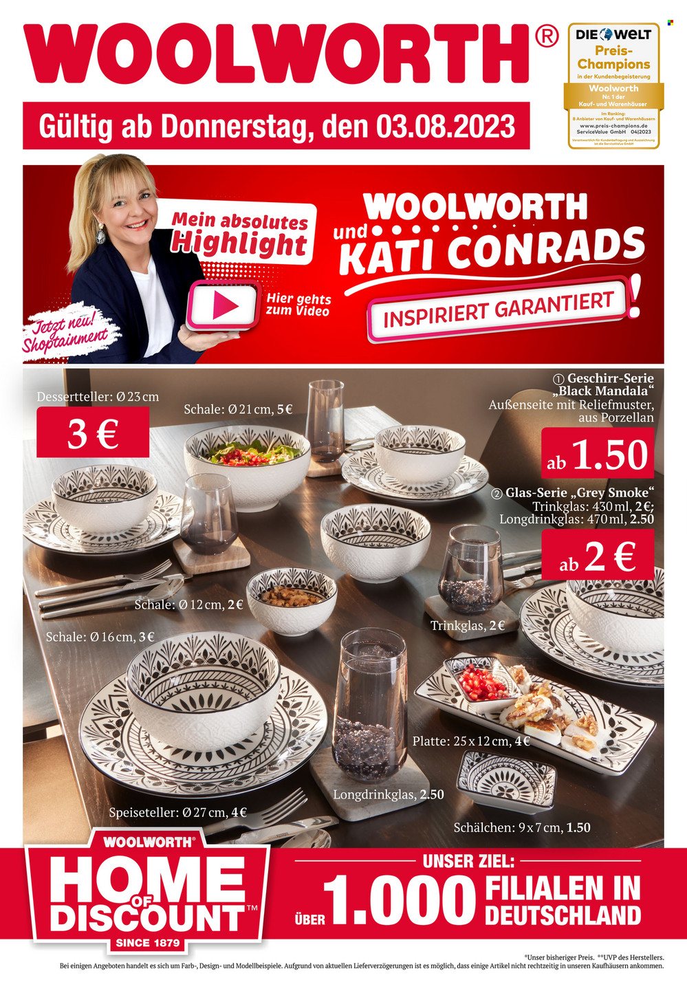 Woolworth Prospekte  - 3.08.2023 - 10.08.2023. Seite 1