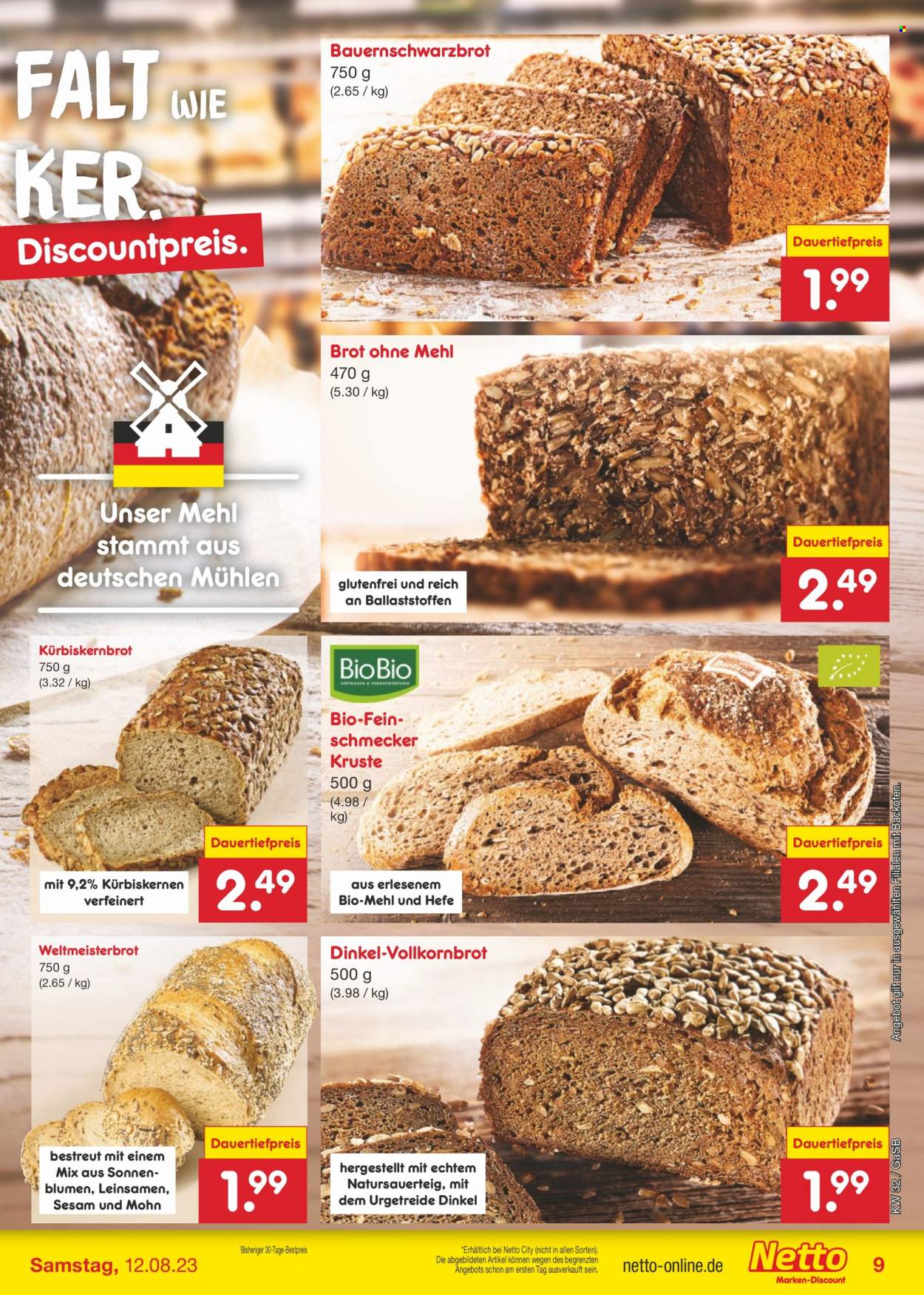 Netto Marken-Discount Prospekte  - 7.08.2023 - 12.08.2023. Seite 9