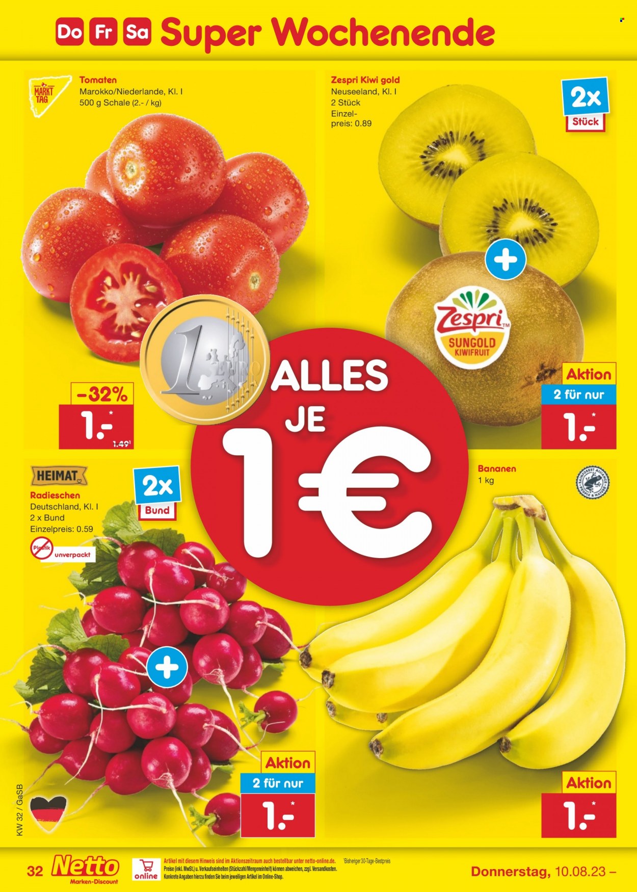 Netto Marken-Discount Prospekte  - 7.08.2023 - 12.08.2023. Seite 34