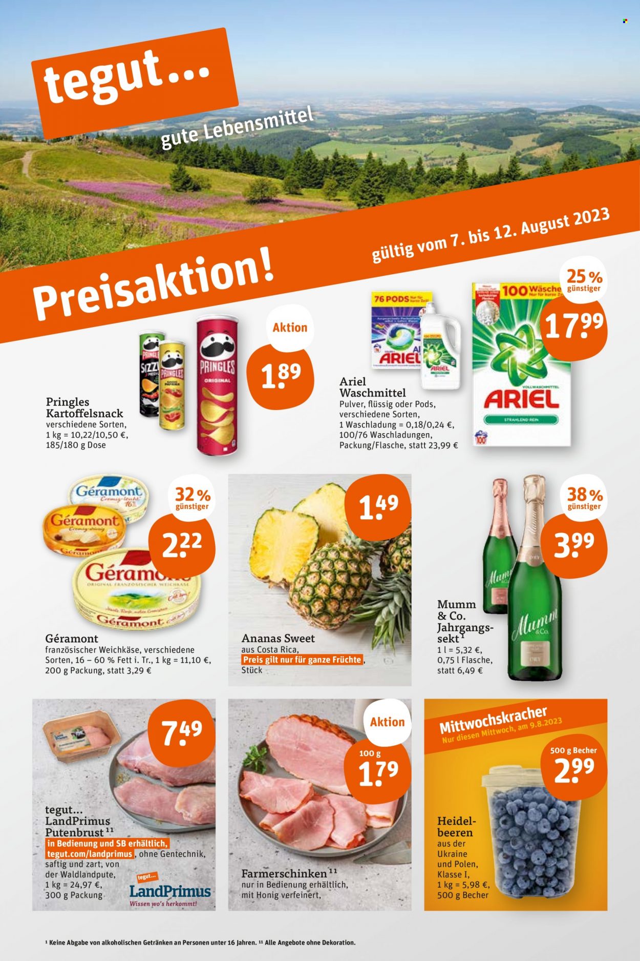 tegut... Prospekte  - 7.08.2023 - 12.08.2023. Seite 1