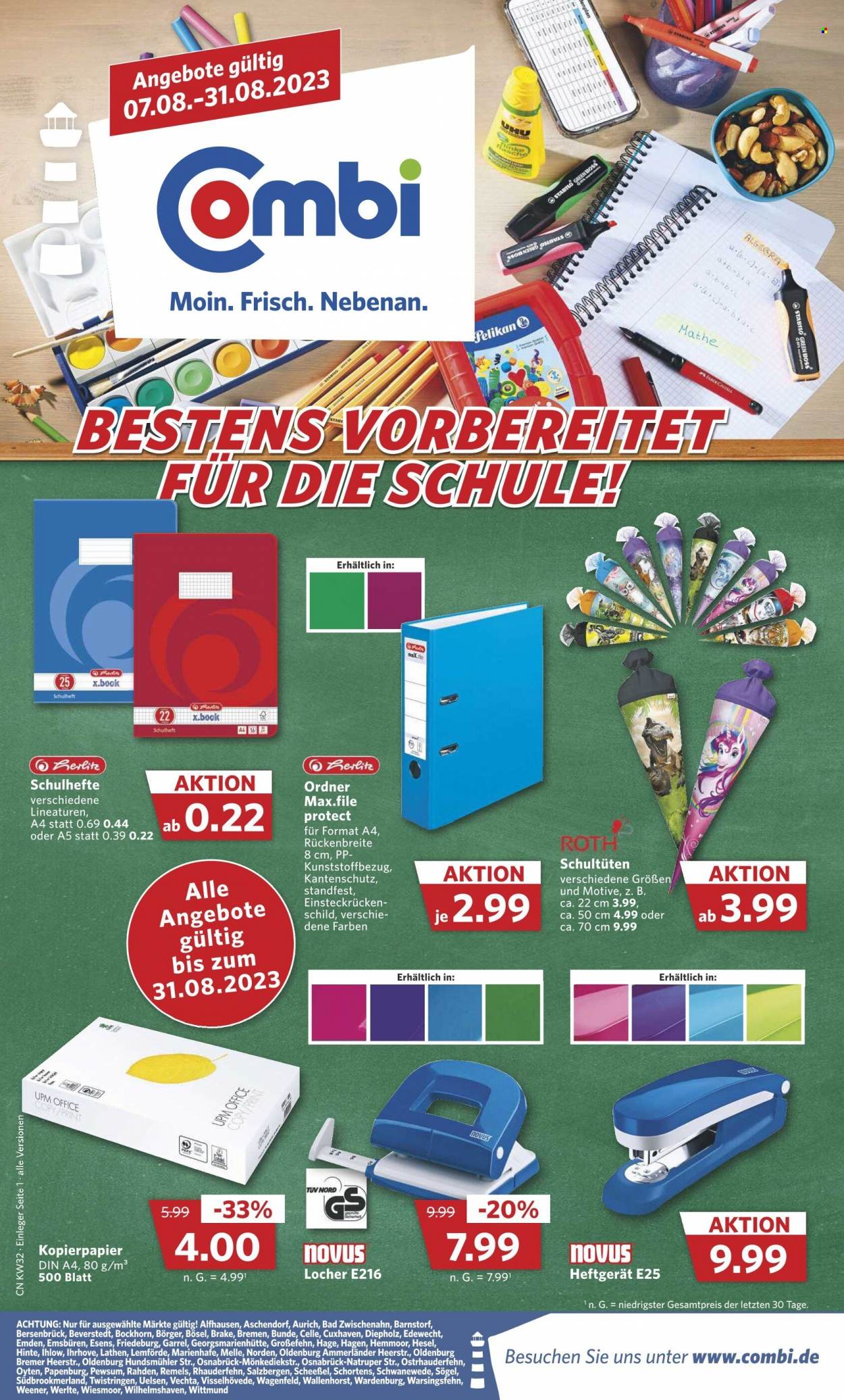 Combi Prospekte  - 7.08.2023 - 31.08.2023. Seite 1