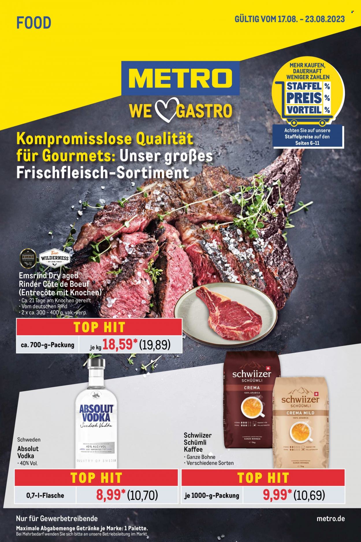 Metro Prospekte  - 17.08.2023 - 23.08.2023. Seite 1