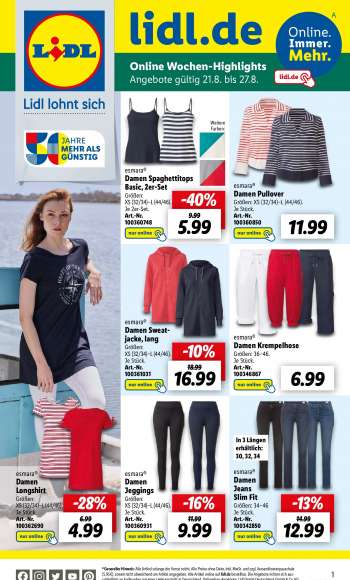 Prospekte Lidl - 21.08.2023 - 27.08.2023.
