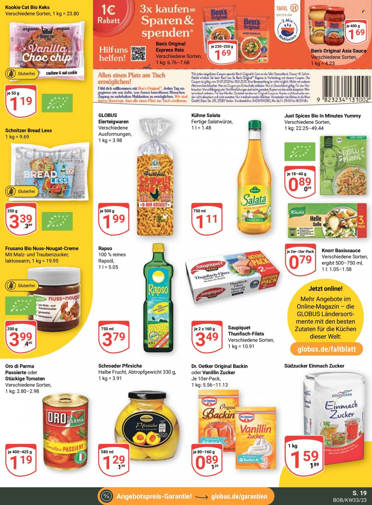Globus Prospekte  - 14.08.2023 - 19.08.2023. Seite 19