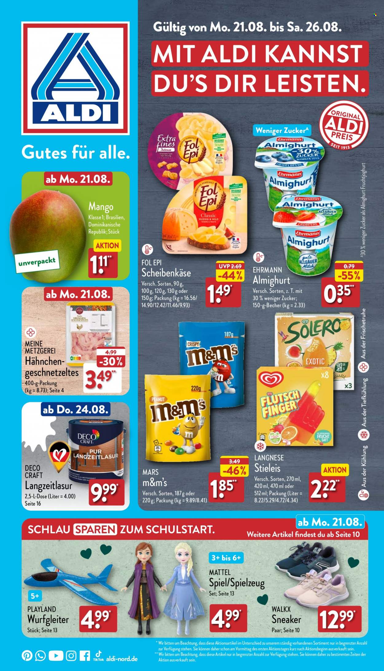 ALDI Nord Prospekte  - 21.08.2023 - 26.08.2023. Seite 1