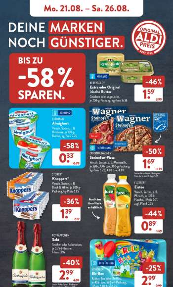 thumbnail - Storck Knoppers ® Versch. Sorten, z. B. Black & White, je 200-g- Packung, kg-Preis 6.95 Knaller- 39