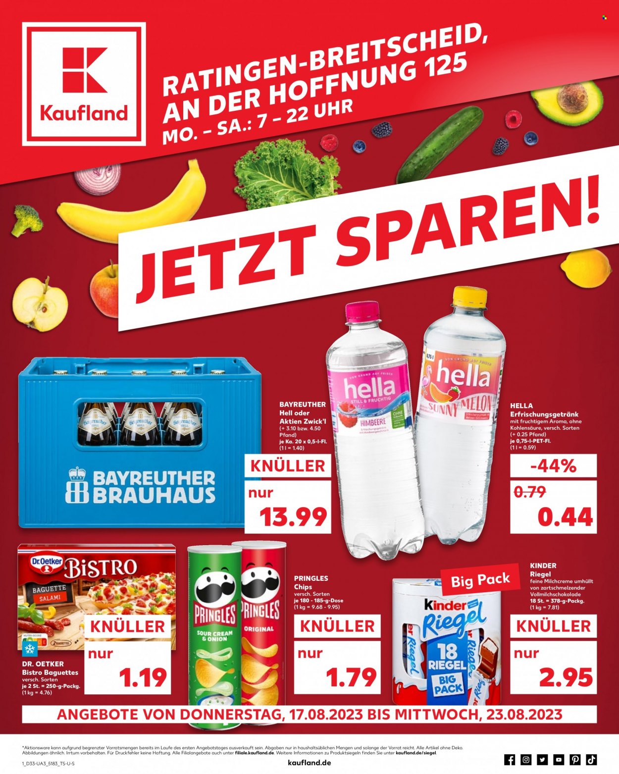 Kaufland Prospekte  - 17.08.2023 - 23.08.2023. Seite 1