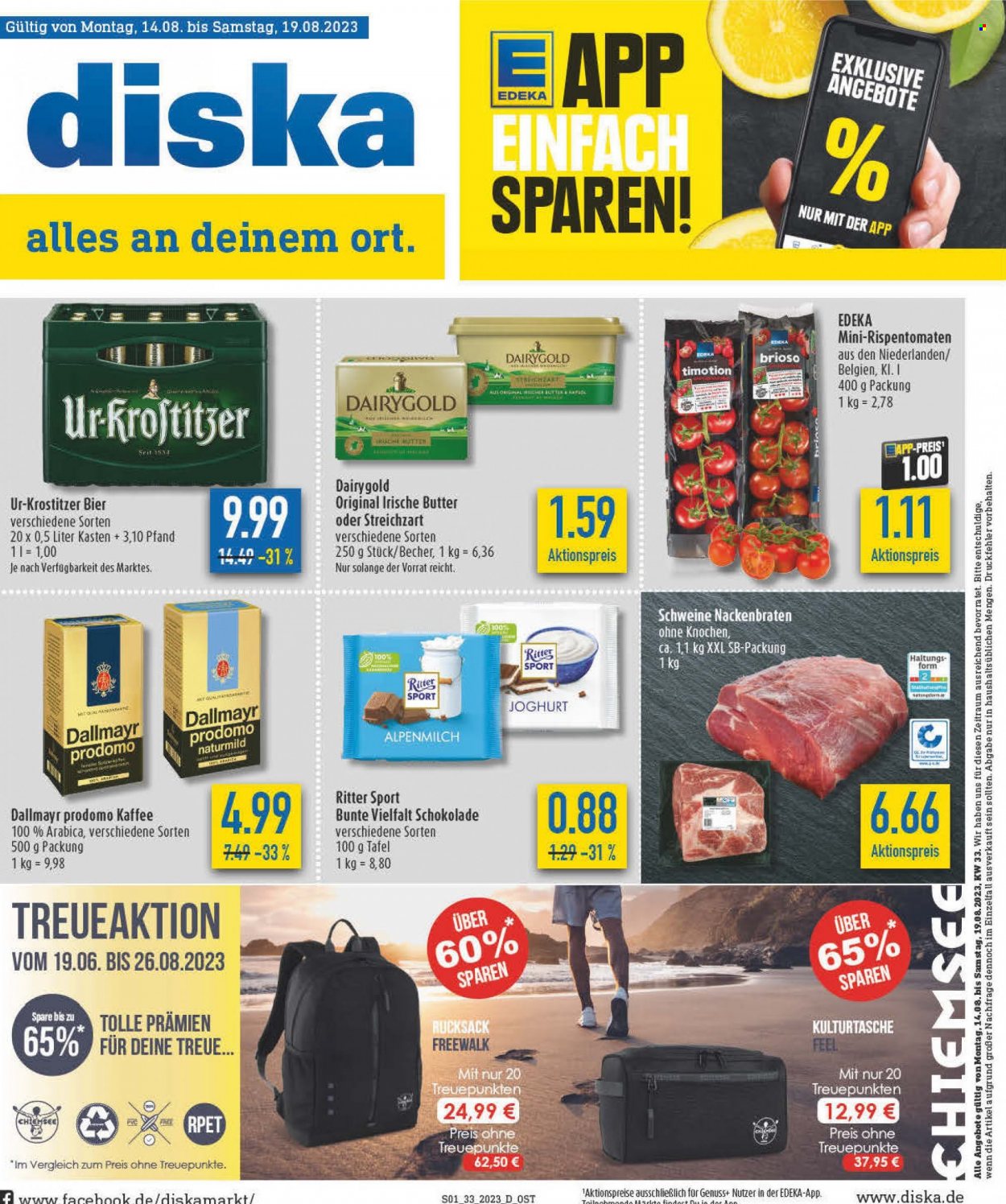 Diska Prospekte  - 14.08.2023 - 19.08.2023. Seite 1