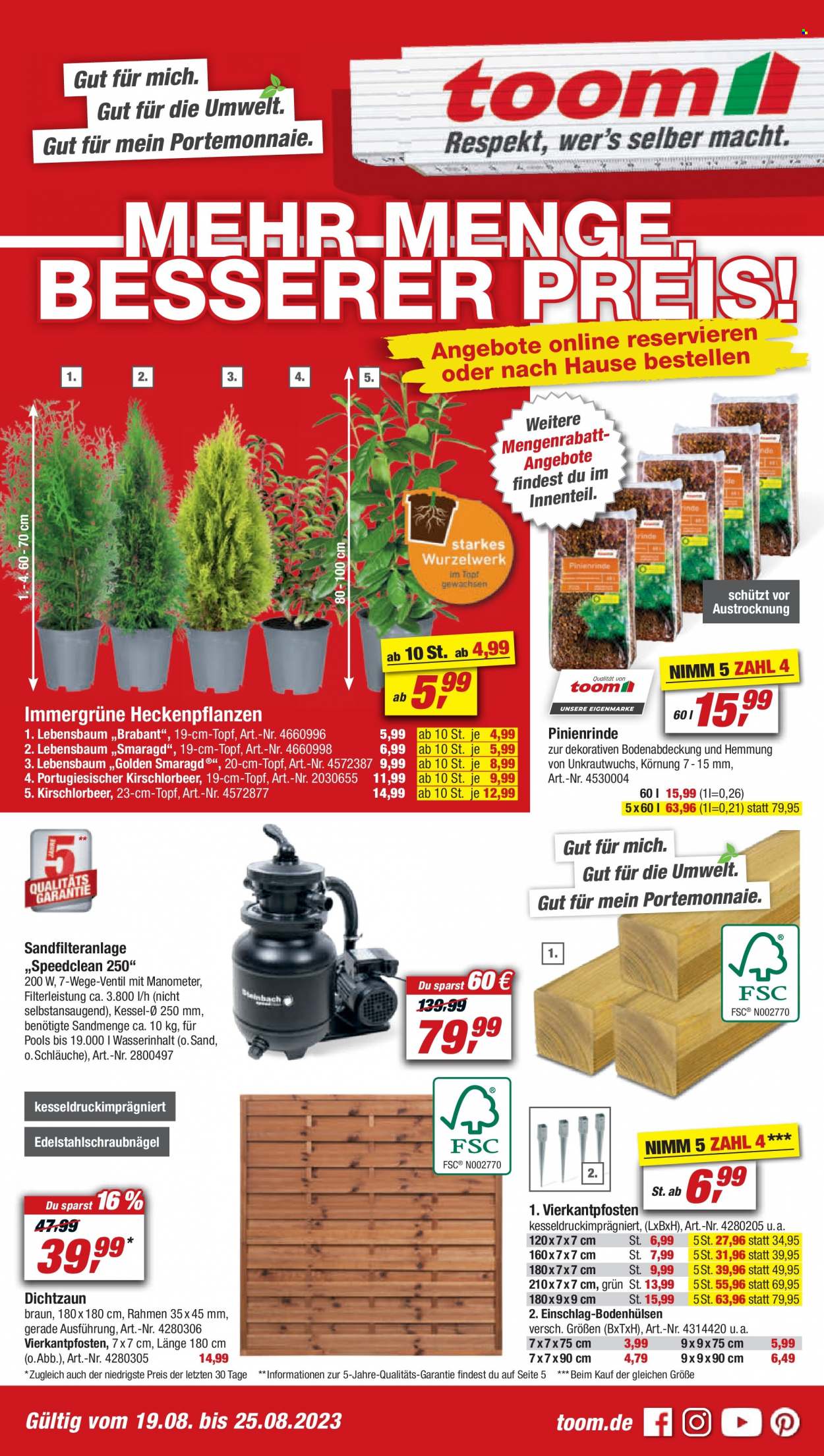 toom Baumarkt Prospekte  - 19.08.2023 - 25.08.2023. Seite 1
