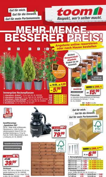 Prospekte toom Baumarkt - 19.08.2023 - 25.08.2023.